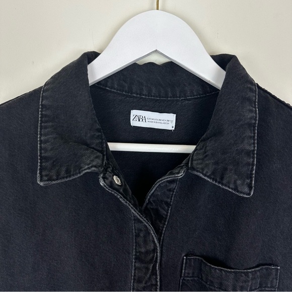 Zara Black Denim Romper - Picture 5 of 13